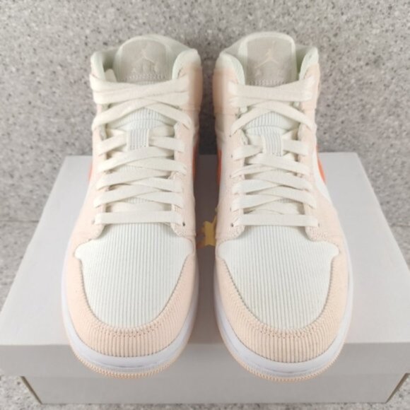 Women's Air Jordan 1 Mid Corduroy Sail Sneakers - Size 10.5 Shoes - Picture 5 of 12